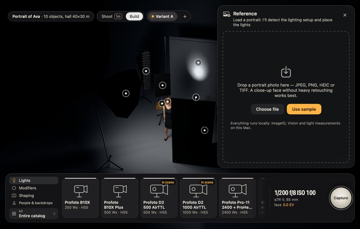 Reference drop panel in Strobelab.