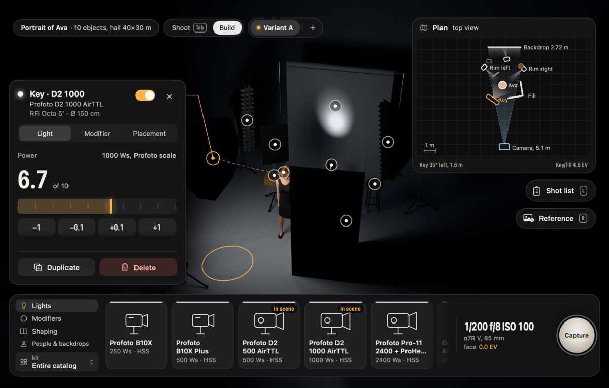 Light inspector: Profoto D2 1000 with an RFi Octa 5 foot, power 6.7 of 10.
